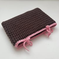 Image 1 of Pochette de livre - marron et rose 