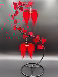 Image 1 of Red Angel Wing Ivy Suncatcher