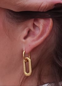 Image 5 of Double Hoop Statement Earrings 