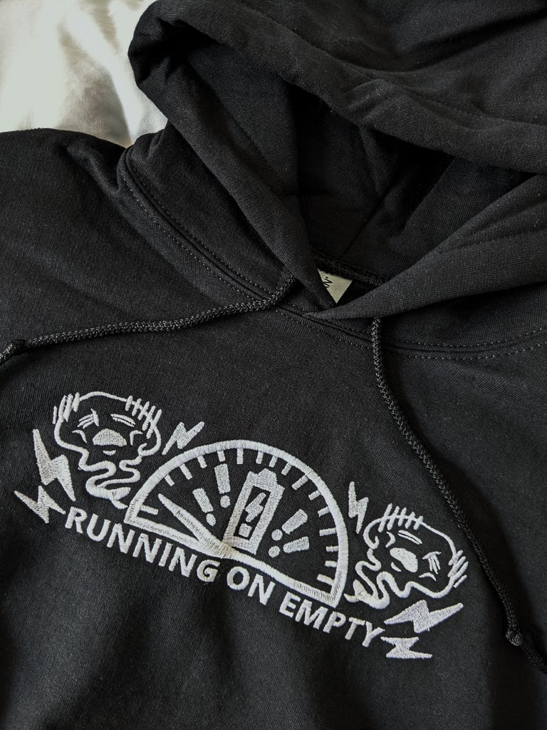Running On Empty Embroidered Hoodie Image 3