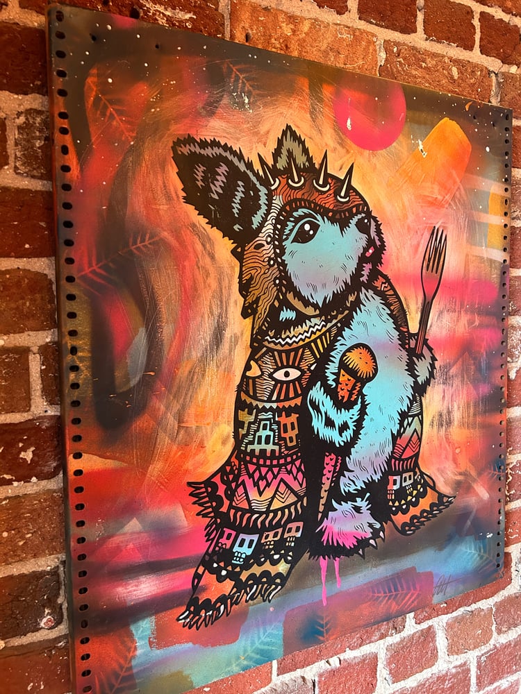 Image of Peckish Assassin on Reclaimed Metal