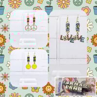 Image 1 of Peace, Love & Happiness Earrings