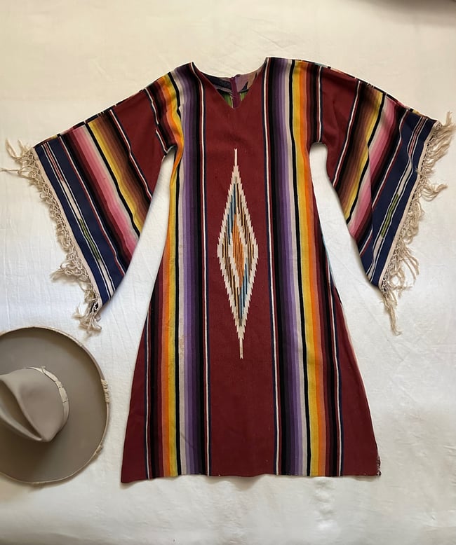 Squashlossom Handmade SALTILLO SUNSET Marguerite maxi dress