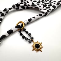 Image 2 of Snowflake Obsidian Sunburst Bikini Charm