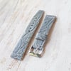 18mm Vintage Style Crocodile Strap - Denim Light
