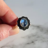 Image 2 of 'Billie' Moonstone Raindrop Ring Sterling Silver - Size V (US 10.5)