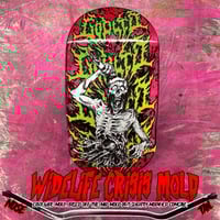 Image 1 of WIDE Life Crisis Mold "BIG DeadHead” black stained edge and splatter 