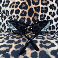 Image 3 of Miss Betty D X Deadly Bombshell- Web Black Cat Eye Sunglasses 