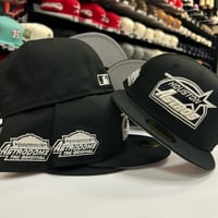 Image 1 of New Era 59Fifty Black White Silver GLOW Ghostface 3.0