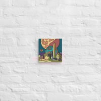 Image 1 of Retro Futurism Space Station Canvas