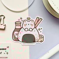 Image 3 of Sushi Bear Vinyl Sticker