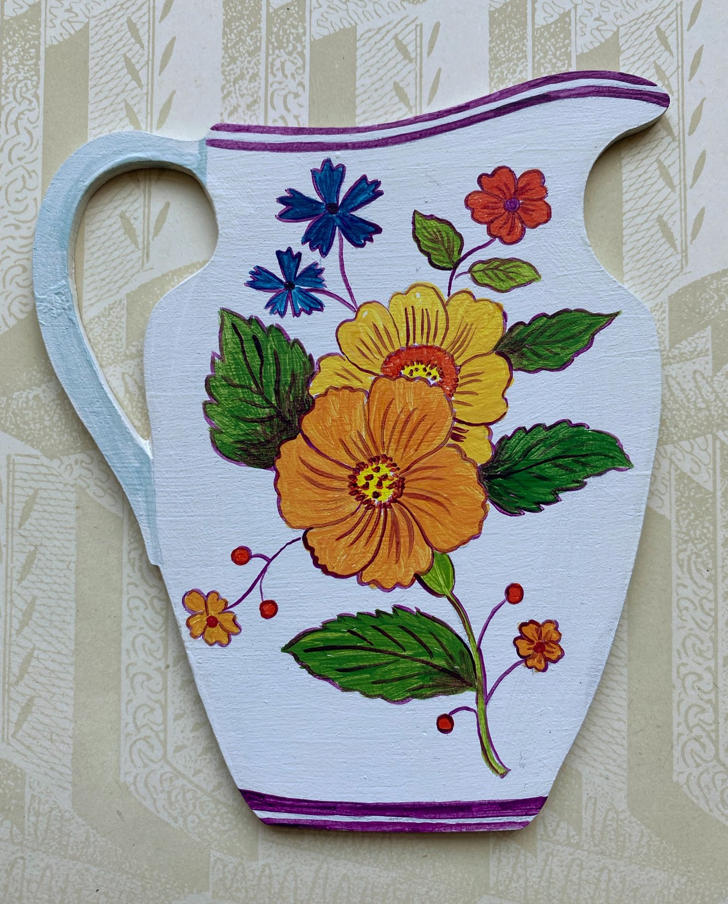 Image of Miniature floral jug