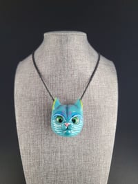 Image 8 of Aqua Green Kitty Face Pendant