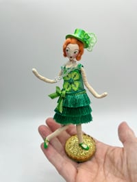 Image 2 of Irish flapper girl, miniature art doll figure