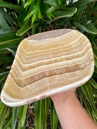 Image 7 of Large Banded Orange Calcite Crystal Bowl #2778