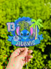 Image 3 of Stitch shaker cake topper