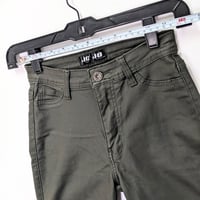 Image 6 of Women’s JC & JQ Green Shimmery Coated Skinny Jeans