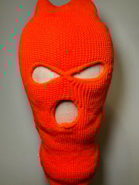 Image 3 of Warm unisex 3Holes Ski Snowboarding Hat Orange