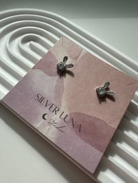 Image 4 of Bunny earrings 锆石小兔耳钉