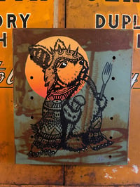 Image 1 of Peckish Assassin on Salvaged Metal  