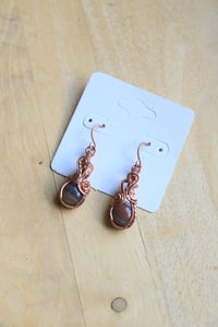 Image 1 of Copper Botswana Agate Pendant Earrings