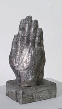 Image 2 of Gotscha Gosalishvili, Praying Hands (after Dürer), 2010, tin, 32 x 15 x 15cm 
