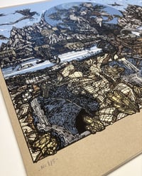 Image 2 of "La Conférence des Oiseaux - Kraft 350gr- Avec fond bleu -