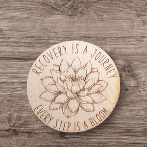 Image of Personalized Wooden Sobriety Coin: AA / NA Anniversary Gift