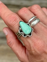 Image 1 of Minty Variscite Chain ⛓️Ring