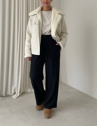 Image 1 of Veste bi-matière écru 