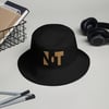 Negative Space Bucket Hat Black and Gold