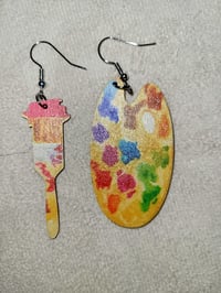 Image 1 of Paint Artist Style Earrings