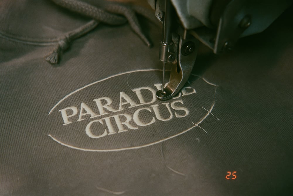 Image of Mocha Brown Embroidered Hoodie