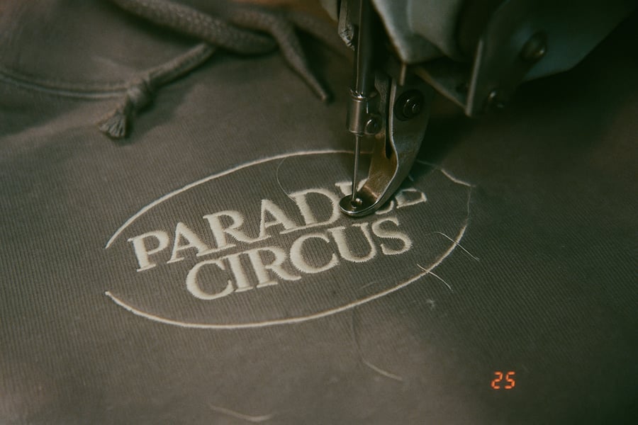 Image of Mocha Brown Embroidered Hoodie