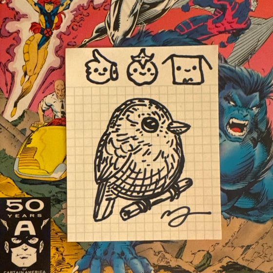 Image of Fat Bird Sharpie Sketch #39