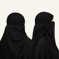 Image 2 of LONG ELASTIC HALF NIQAB — 24” 