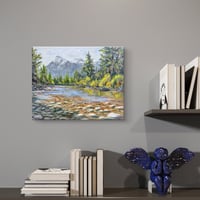 Image 1 of <h2>Vedder River Shallows </h2>Original Artwork <br />16 x 20<br />Oil on Canvas