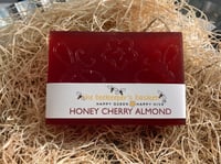 Image 1 of Honey Cherry Almond Honeybee Glycerin Body Bar