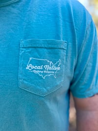 Image 2 of Georgia Redfish Pocket Tee Seafoam 