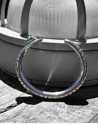 Image 2 of Ride the Sky 2ga Sterling Silver Seven Dwarfs Turquoise Head Snake Cuff 6.5-6.75”