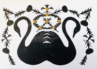 SWAN PAPERCUT CARD