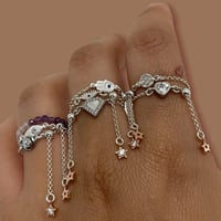 Image 1 of Adjustable charm and chain ring