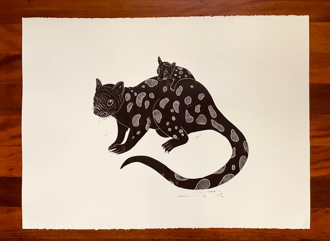 Tiger Quoll & Baby (Limited Edition)