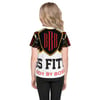 BossFitted White Black and Red Kids crew neck t-shirt