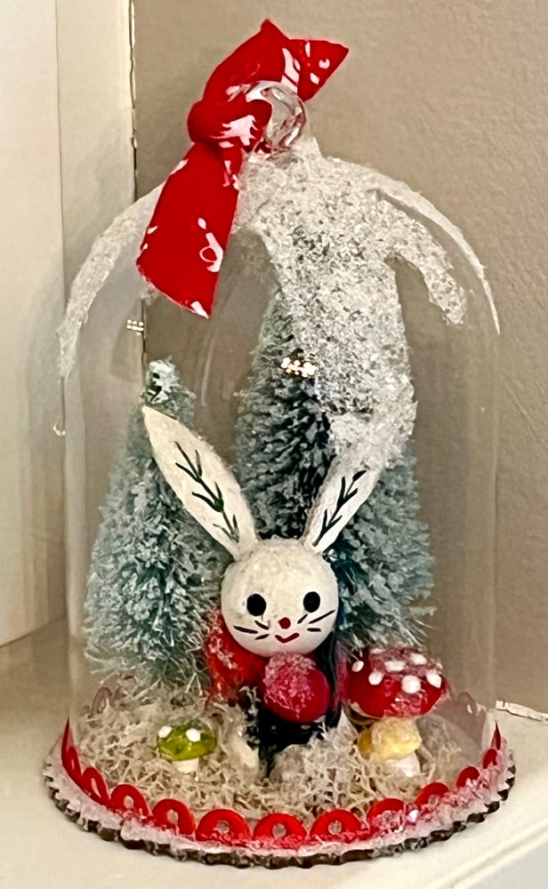 Image of Little Bunny Glass Dome Decor