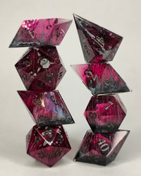 Image 2 of Dark Heart<br>8 Piece Polyhedral Set