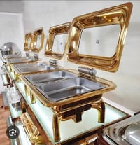 Image 2 of Stainless steel  Gold Chafing Dish for Buffet setting 8 QT