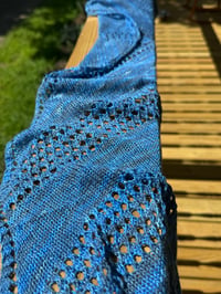 Image 2 of Bluewater Lace — Silk & Linen Hand-Knit Shawl