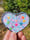 Image of Glitter Heart pink/teal