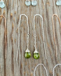 Image 3 of Peridot Threader Earrings